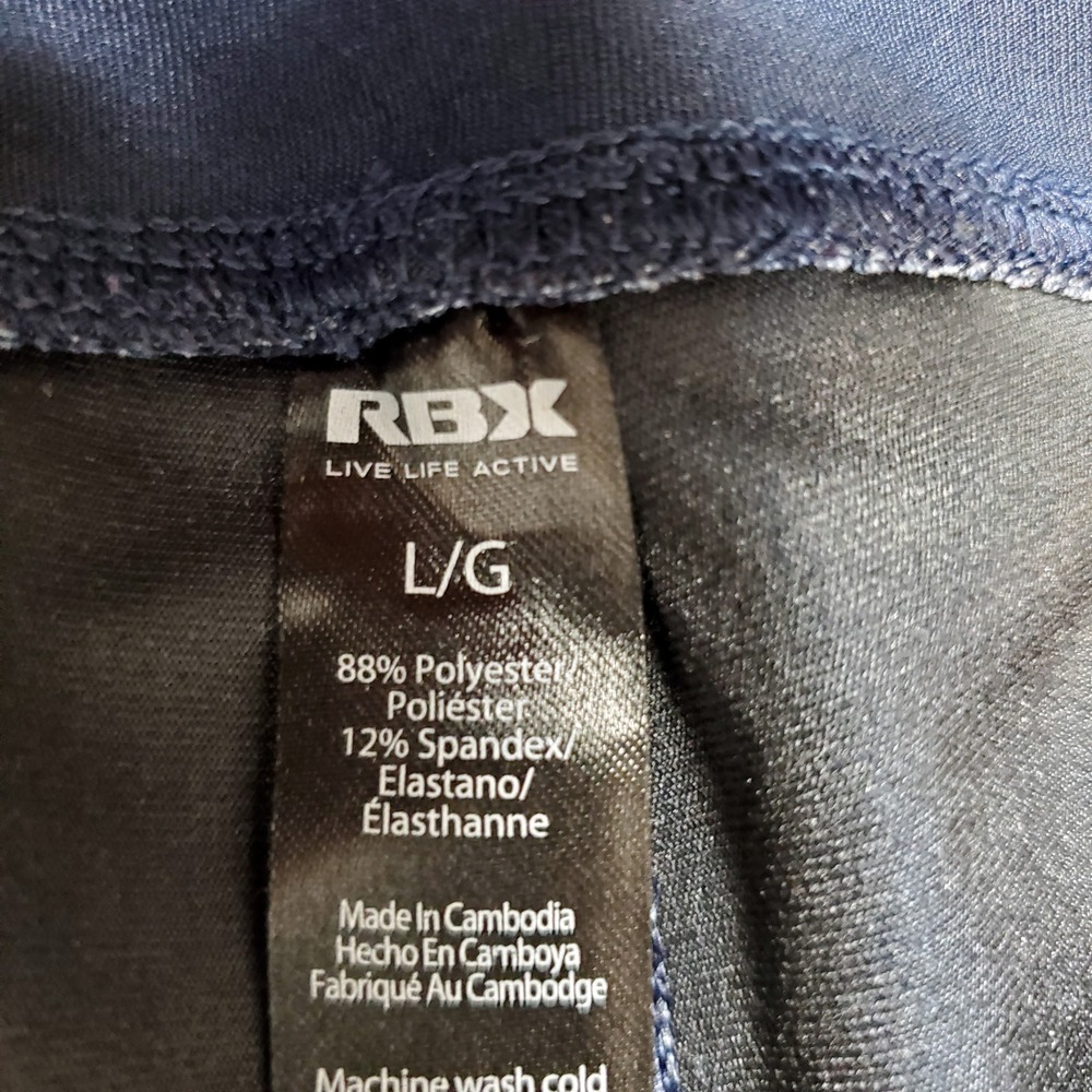 RBX Leggings Navy Blue Geometric Print Women's Size L - Picture 7 of 8